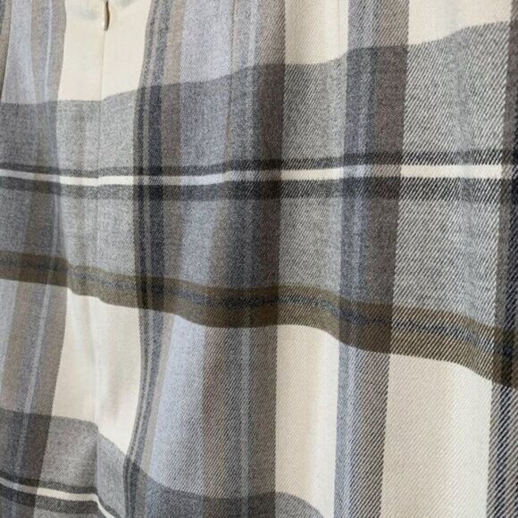 Katherine Kelly Plaid Pencil Skirt Womens Size 8 Gray Cream Lined Zip Back - Picture 11 of 11